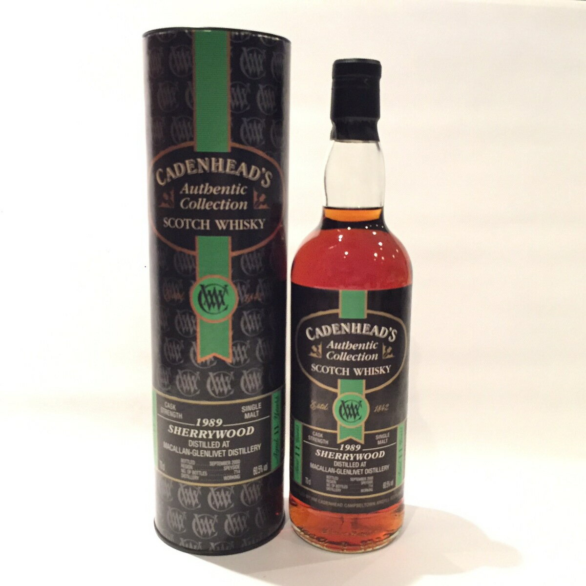 マッカラン Macallan Wm. Cadenhead Authentic Collection 1989 - 2000 11 Years old 60.5% vol / 70 cl Sherry Wood matured