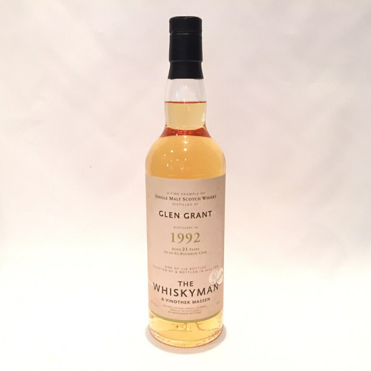 グレングラントGlen GrantThe Whiskyman1992 - 201321 Years old48.4% vol. / 70clEx-Bourbon Cask maturedOne of 118bottled for Vinothek Massen