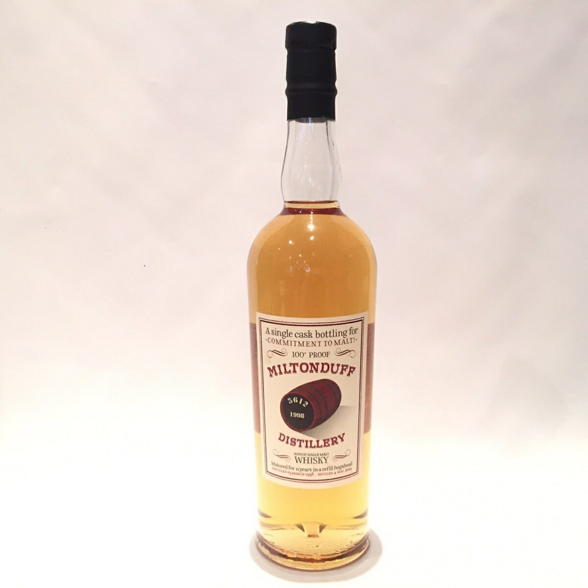 ߥȥMILTON-DUFF GLENLIVETDutch Whisky Society1998 - 200911 Years old57.2% ALCOHOL / 70clCask 3612Refill Hogshead matured