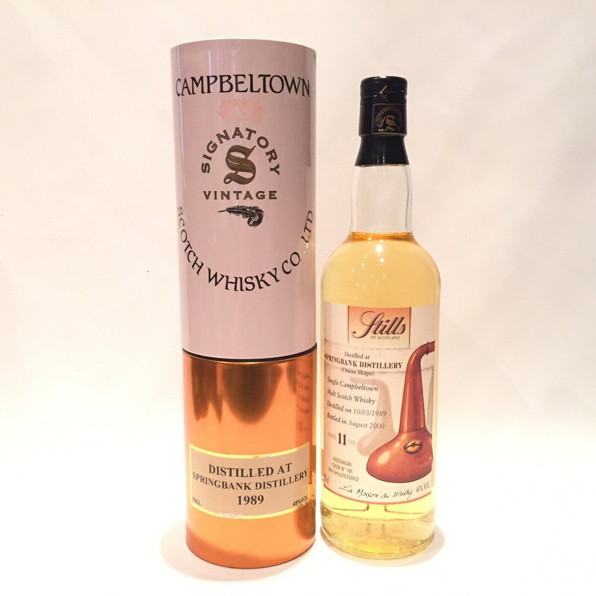 スプリングバンクSpringbankSignatory VintageStills of Scotland1989 - 200011 Years old45% VOL. / 70 clCask 105Hogshead maturedbottled for La Maison du Whisky