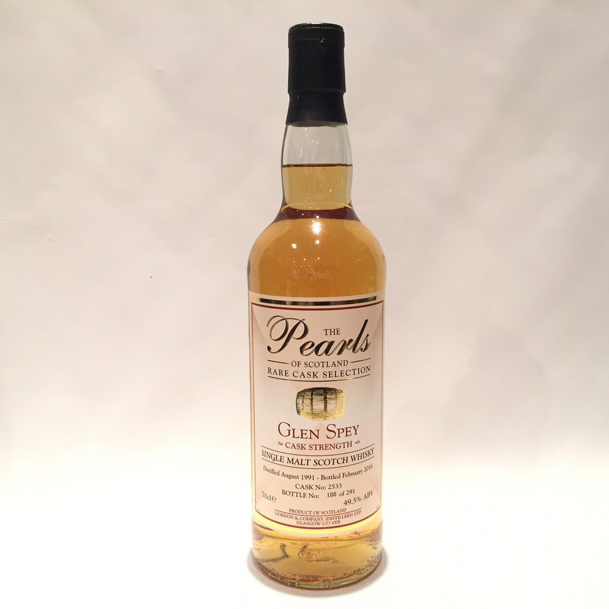 グレンスペイGlen SpeyGordon & Company (Distillers) LTDThe Pearls of Scotland - Rare Cask Selection1991 - 201649.5% ABV / 70cl Cask 2533