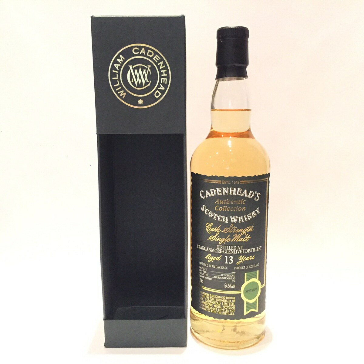 NKACragganmoreWm. Cadenhead Ltd.Authentic Collection1999 - 201313 Years old54.5%vol / 70clBourbon Hogshead maturedCask Strength Single Malt