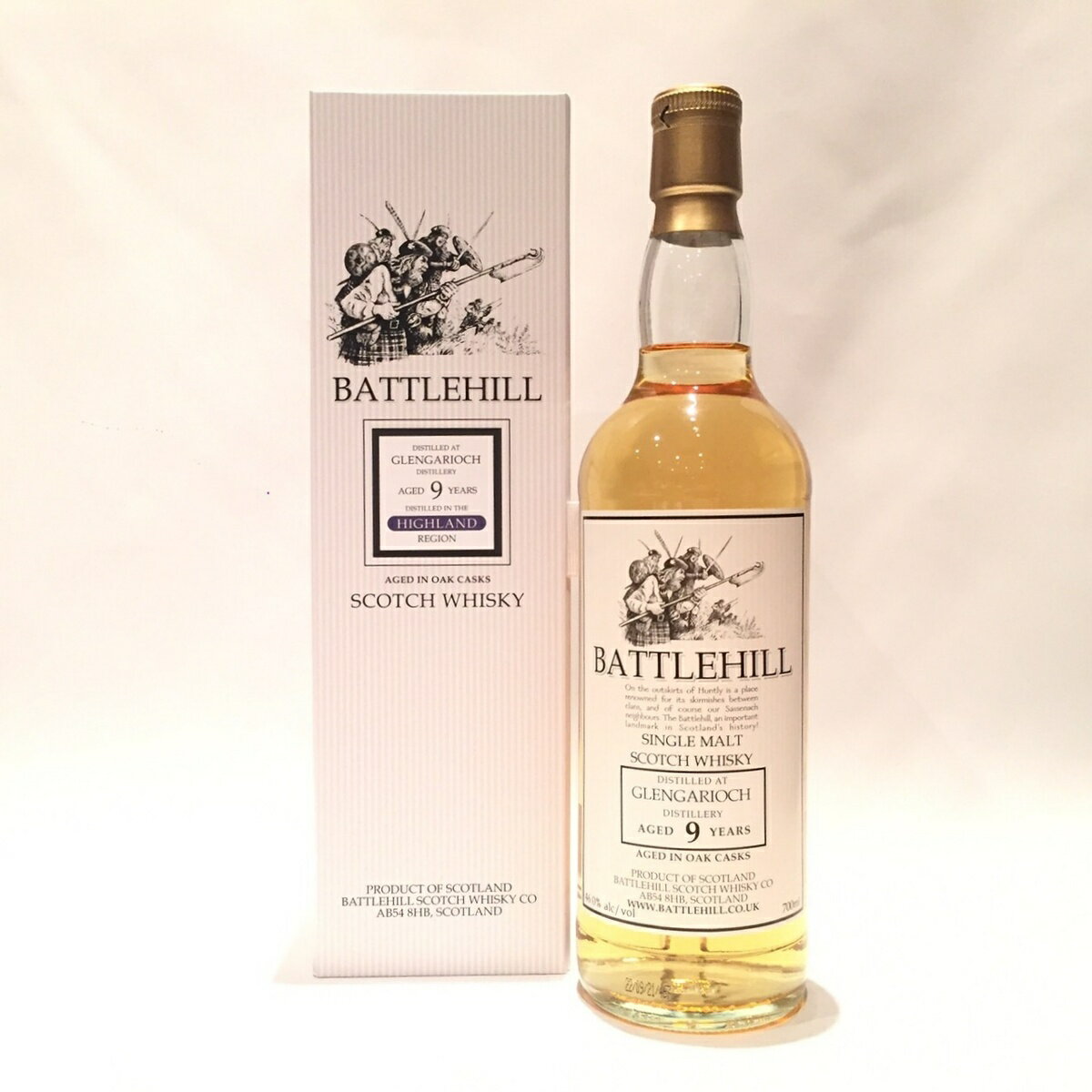 グレンギリーGlen GariochDuncan Taylor & Co. Ltd.Battlehill9 Years old46% alc/vol / 700mlOak Cask matured