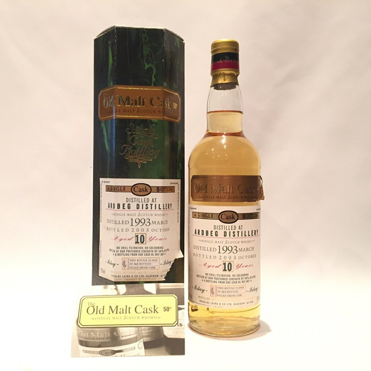 アードベッグ Ardbeg Douglas Laing & Co. Ltd. The Old Malt Cask 1993 - 2003 10 Years old 50% ALC/VOL / 700ml Cask DL REF 607