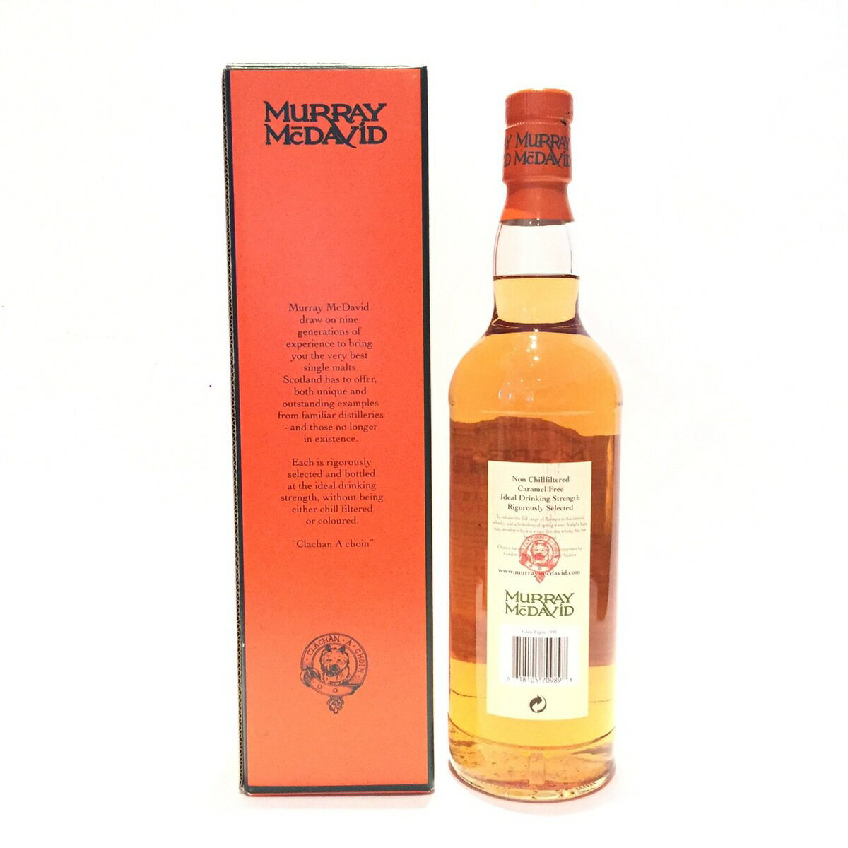 グレンエルギンGlen ElginMurray McDavid1991 - 200412 Years46%Alc./Vol. / 700mlRefill Sherry Cask