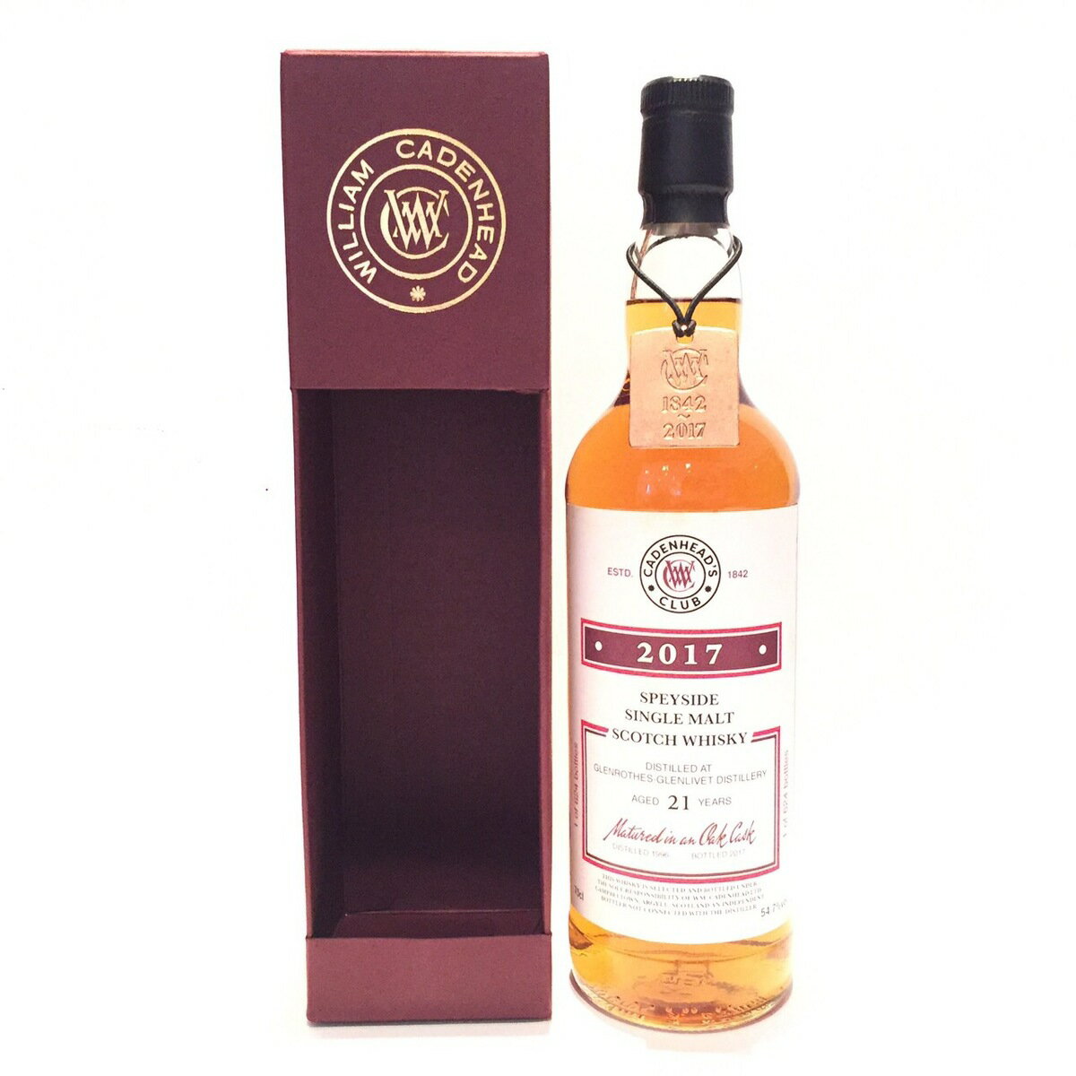 OZXGlenrothesWm. CadenheadCadenhead`s Club1996 - 201721 years54.7%vol / 70clOak Cask