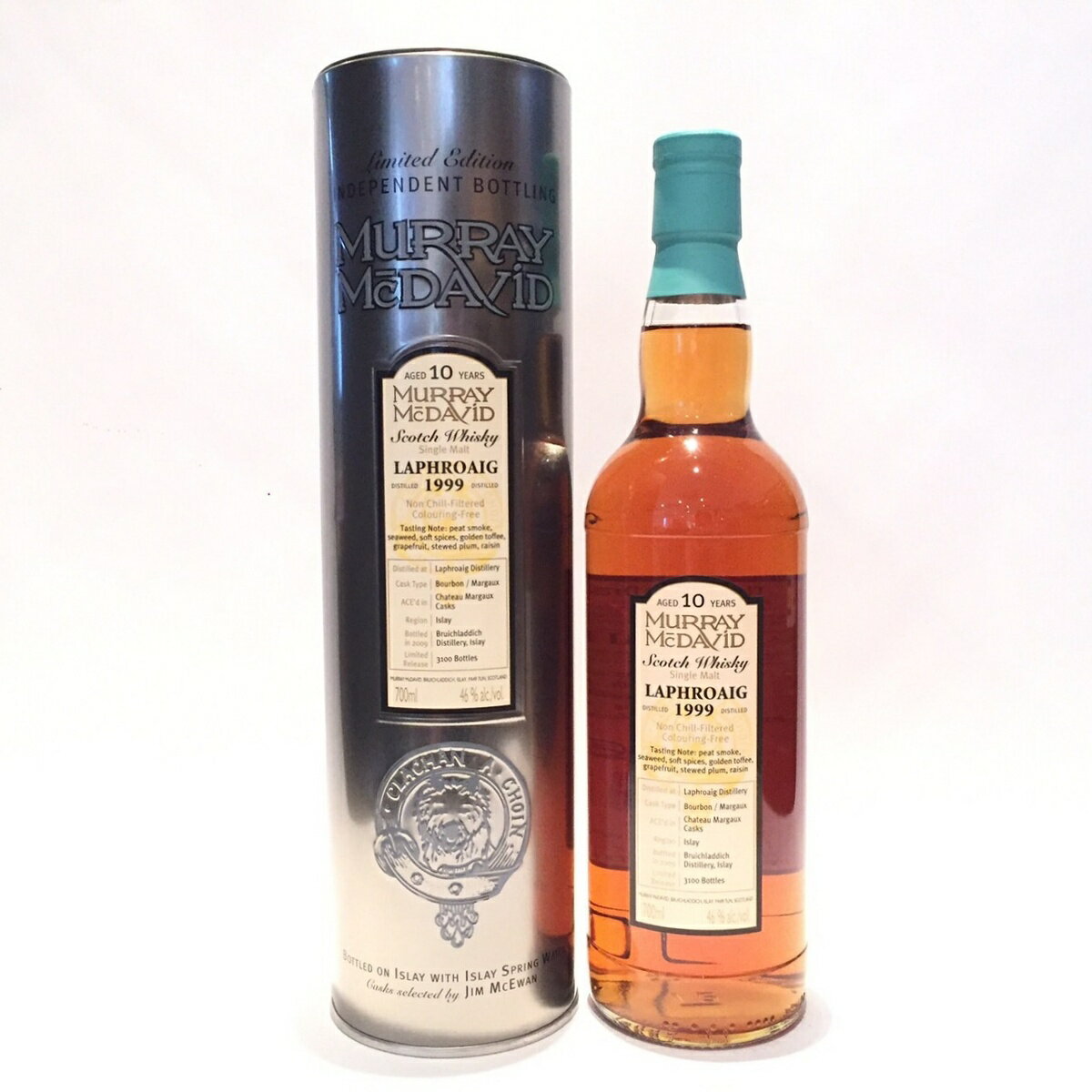 ラフロイグLaphroaigMurray McDavid1999 - 200910 Years Old46% alc./vol. / 700mlBourbon Cask maturedChateau Margaux