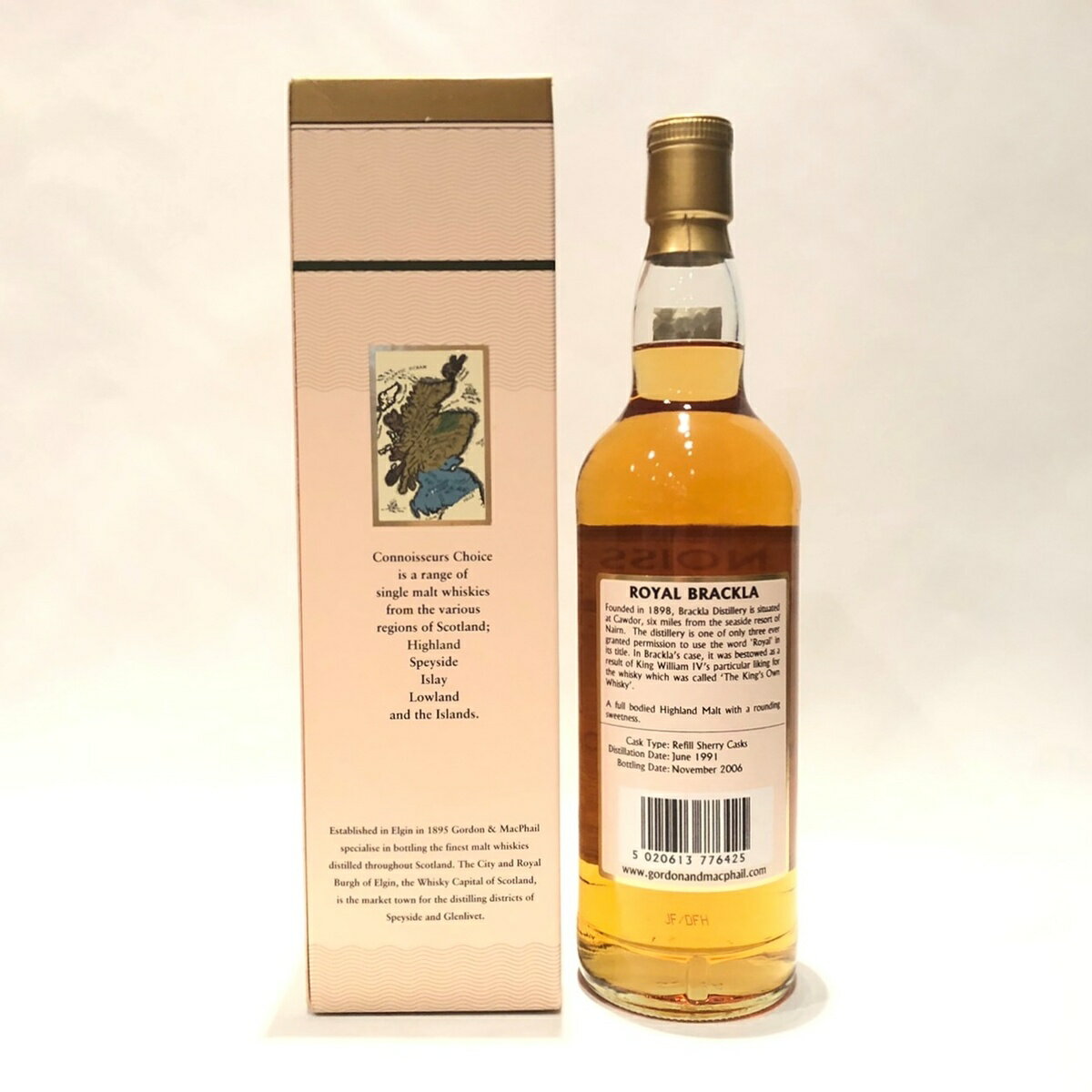 ブラックラBracklaGordon & MacPhailConnoisseurs Choice1991 - 200646% vol / 700 mlMatured in Refill Sherry Cask