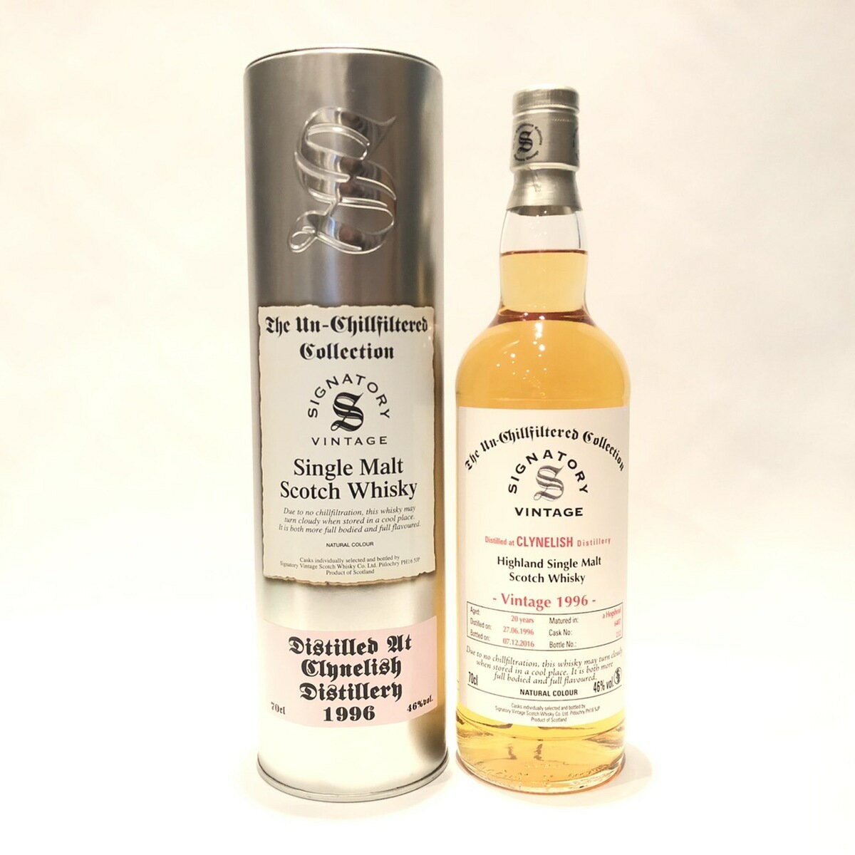 クライヌリッシュ Clynelish Signatory Vintage The Un-Chillfiltered Collection 1996 - 2016 20 years old 46% vol. / 700 ml Matured in Hogshead