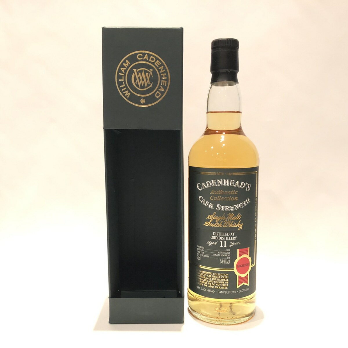 グレンオールドGlen OrdWm. CadenheadAuthentic Collection2010 - 202111 years old53.9%vol / 700 mlMatured in Cognac Hogshead