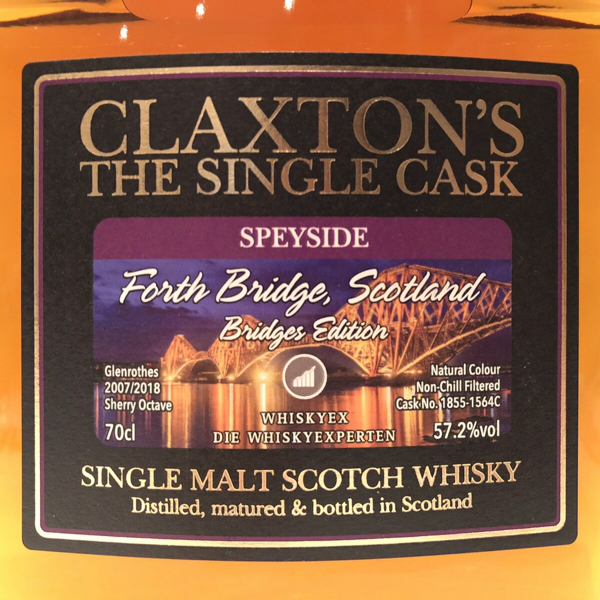 グレンロセスGlenrothesClaxton`sThe Single Cask2007 - 201857.2%vol /700 mlFinished in Sherry OctaveForth Bridges, Scotland Bridges Edition
