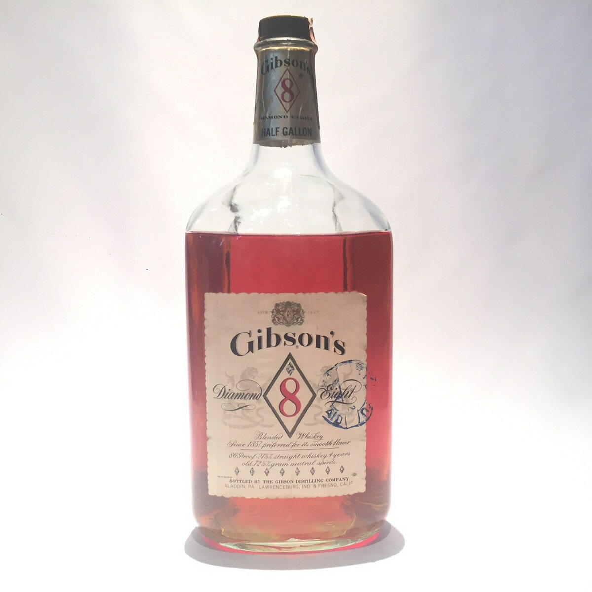 ギブソンズダイヤモンドエイトGibson'sDiamond Eight86Proof / Half Gallon43% / 約2000ml