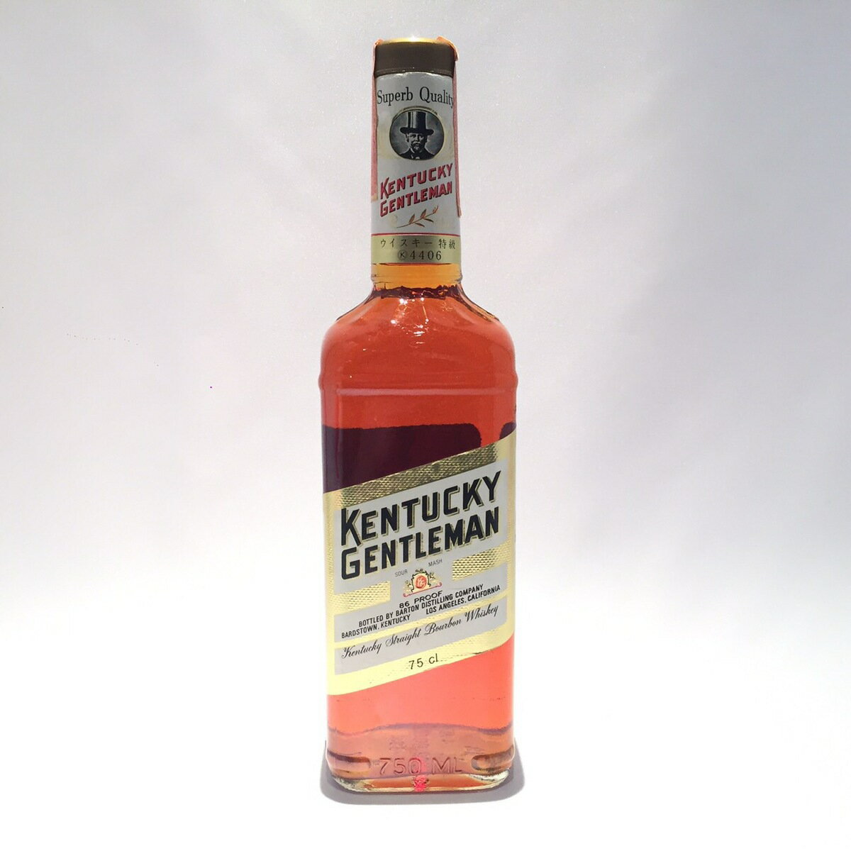 特級ケンタッキー ジェントルマン4年KENTUCKY GENTLEMAN4 YEARS OLD43% / 750ml86PROOF - 43%Vol. / 75cl - 25.4FL OZ.