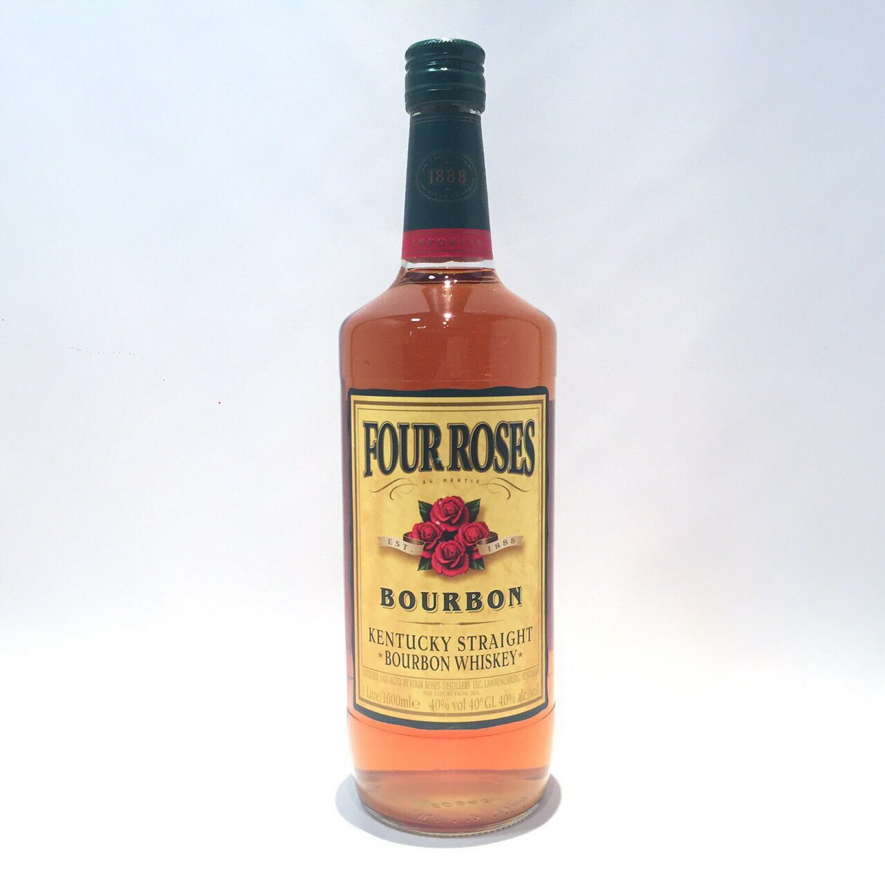 フォアローゼスバーボンウィスキーFour RosesBOURBON40%vol 40°GL 40%alc/vol1litre / 1000ml