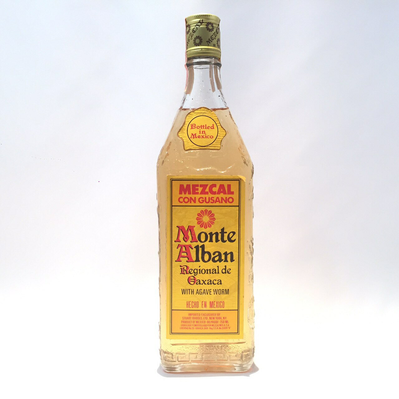 メスカルコン・グサーノ（芋虫いり）モンテ・アルバンメキシコ産蒸留酒MEZCALCON GUSANOMonte Alban80PROOF /750ML