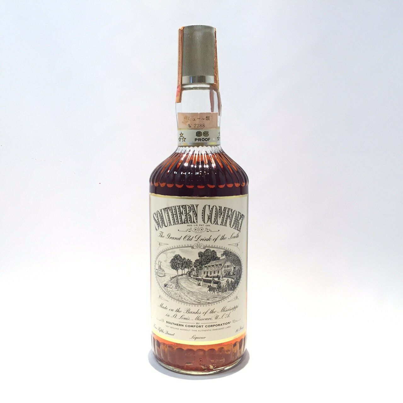 サザンカンフォート（ソコ）オールドボトルSOUTHERN COMFORT（SOCO）Old BottleFour fifths quart / 86 proof760ml/43%エキス分 2%以上21％未満