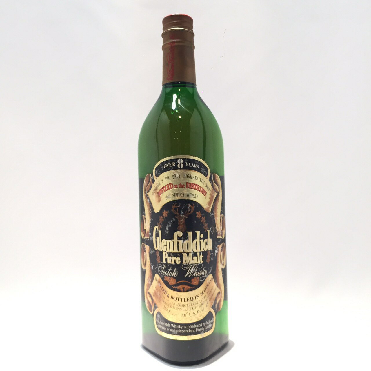 グレンフィディック 8年ピュアモルトGlenfiddichOVER 8 YEARSPure Malt75cl / 26 2/3Fl.ozs / 86°US.Proof-43°