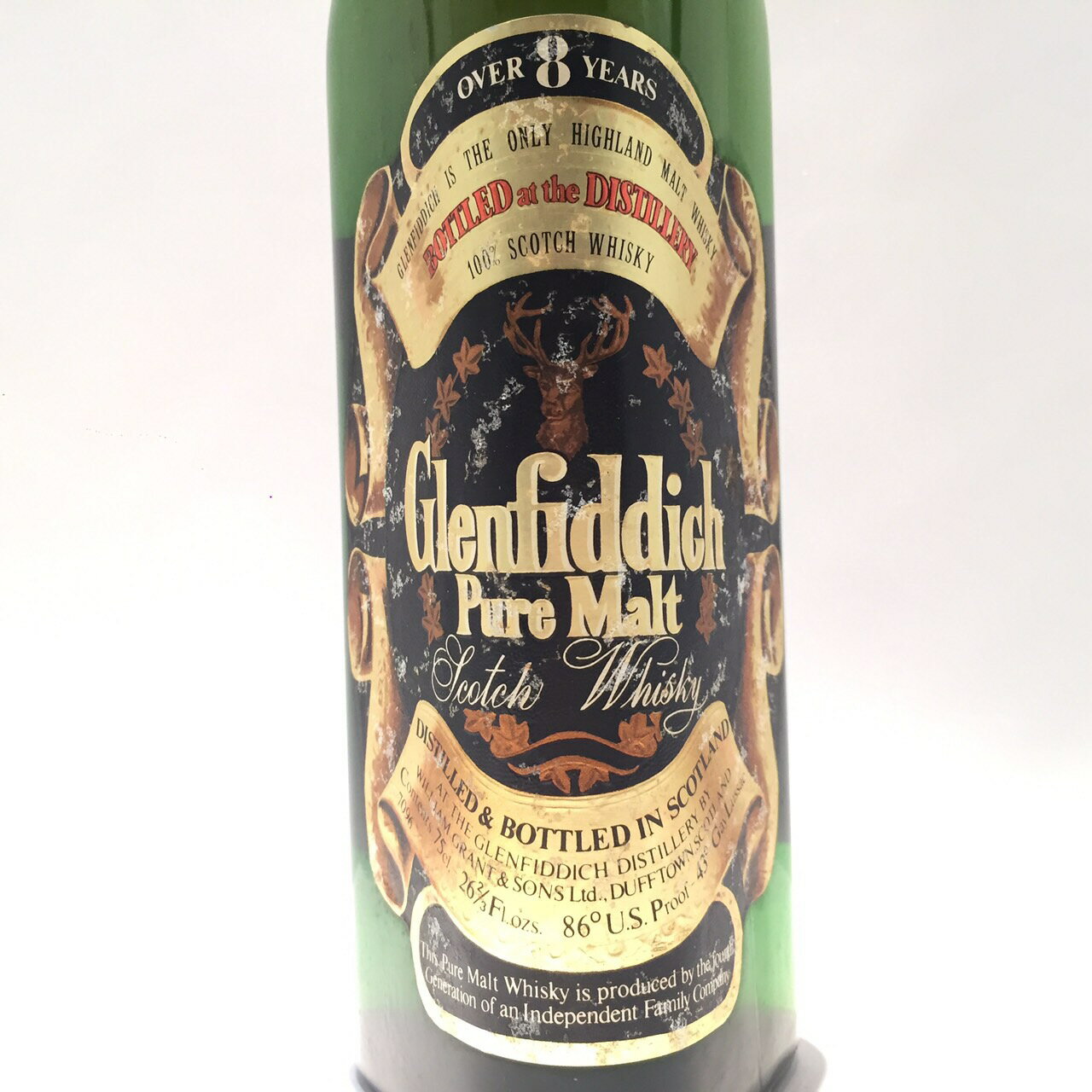グレンフィディック 8年ピュアモルトGlenfiddichOVER 8 YEARSPure Malt75cl / 26 2/3Fl.ozs / 86°US.Proof-43°