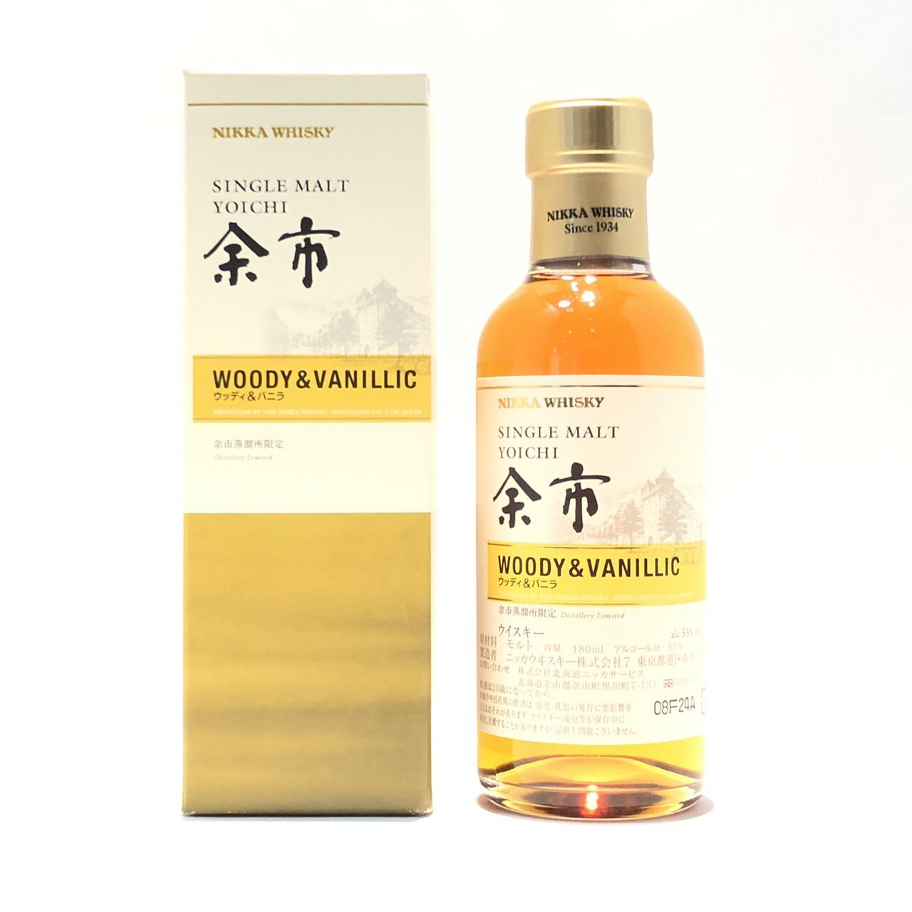 ニッカ 余市余市蒸溜所限定ウッディ & バニラNIKKA YOICHIYOICHI DISTILLERY LIMITED WHISKYWOODY & VANILLICAlc.55% / 180ml