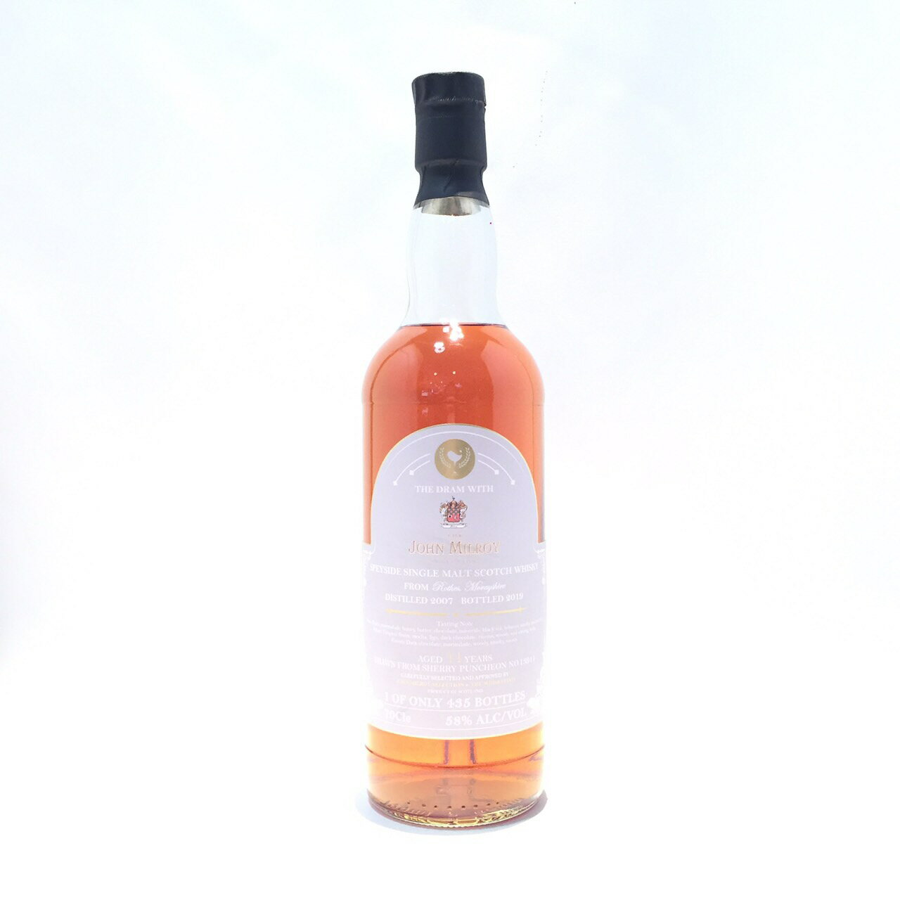 ジョン・ミルロイグレンロセス 11年2007 - 2019シェリーパンチョンJOHN MILLROYGLEN ROTHESAGED 11 YEARSDISTILLED 2007 - BOTTLED 2019SHERRY PUNCHEON58% ALC/VOL / 70Cle