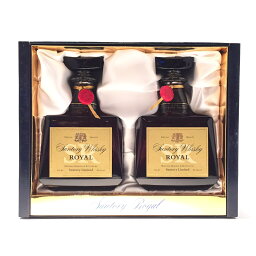 【ワケあり / 化粧箱汚れ・テープ痕】サントリーローヤル SR 2本セットギフトボックスSUNTORYROYAL SR SETGIFT BOX86PROOF / 720ML