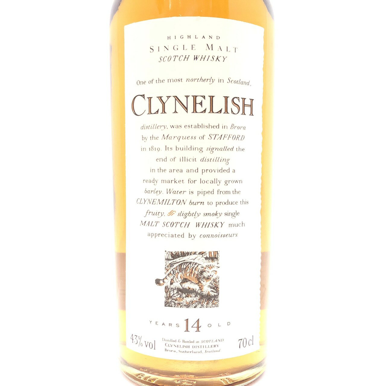 クライヌリッシュ 14年ユナイテッドディスティラーズ ジャパン花と動物シリーズCLYNELISHYEARS 14 OLDUnited Distillers Japan43% vol / 70cl