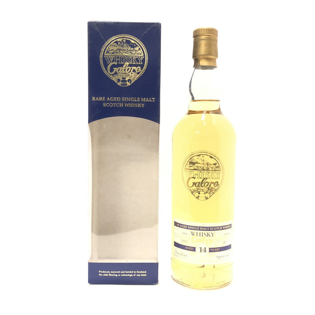 マッカラン 14年1989 - 2003MacallanAGED 14 YEARSWHISKY Calore Ltd.Date Distilled : 1989Date Bottled : 2003Region : Speyside46% / 700ml