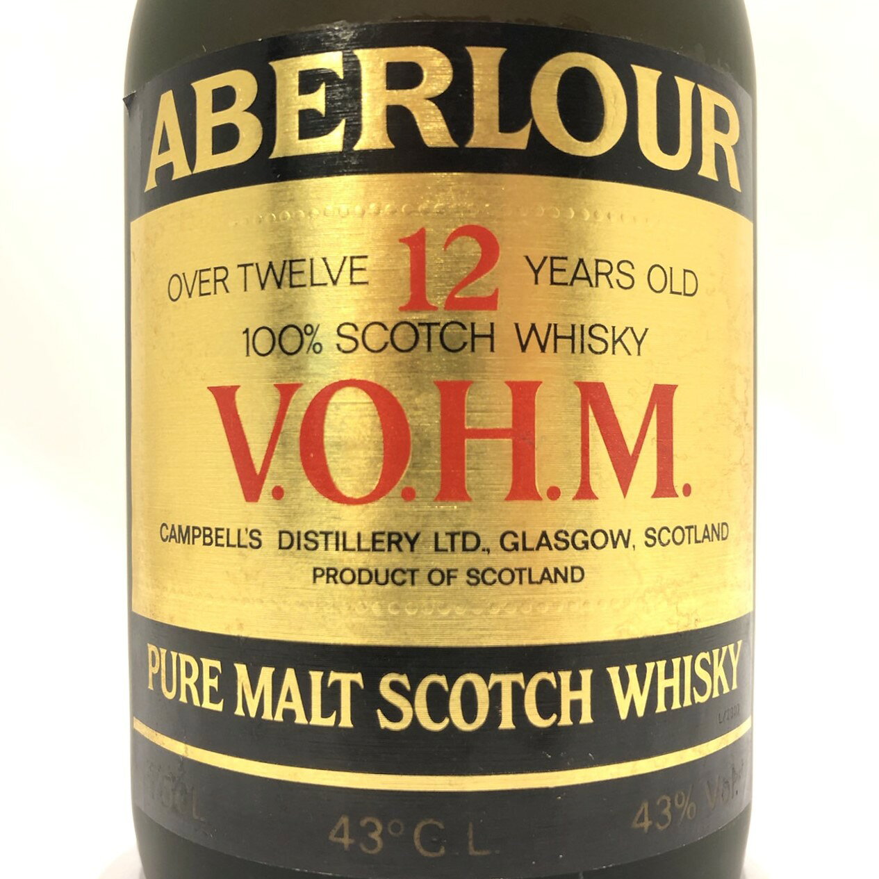 アベラワー 12年以上ABERLOURV.O.H.MOVER 12 YEARS OLD43°G.L / 75 CL