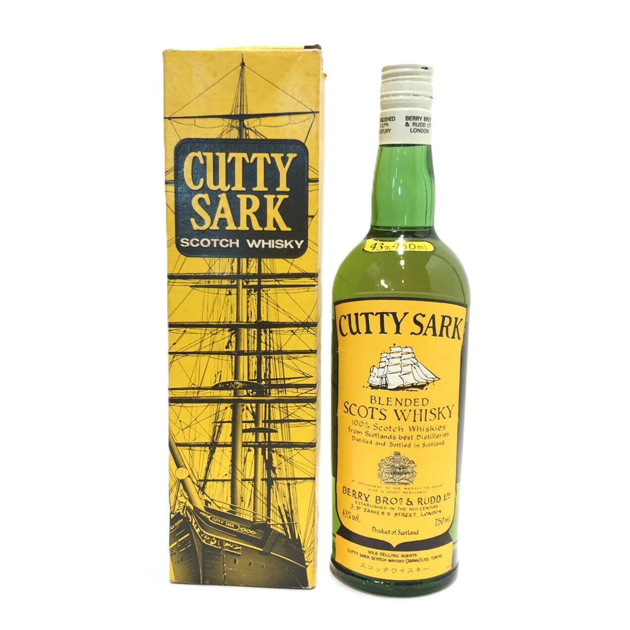 特級カティサーク ベリーブラザーズ社CUTTY SARKBERRY BROs & RUDD (BBR)43%vol / 750ml