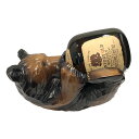 抱え飲みポーズ!特級 760ml サントリー オールド熊の木彫り台座付きSUNTORY OLD WHISKYBear wood carving's bottle...