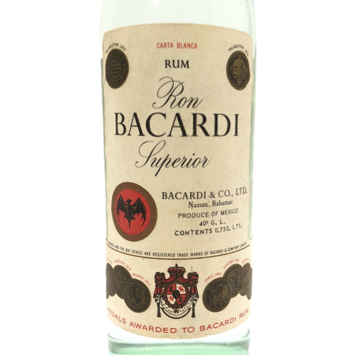 ラムバカルディ　ホワイトスペリオールRAMBACARDI WHITESUPERIOR0.750. LTS. / 40°G.L.
