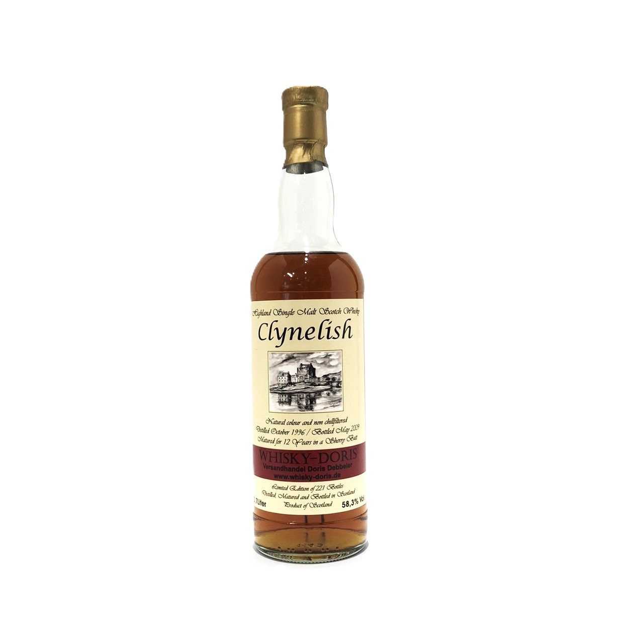 ウィスキー ドリスクライヌリッシュ12年(1996-2009)WHISKY-DORISClynelishAGED 12 YEARS(1996-2009)0.7Liter / 58.3%Vol.