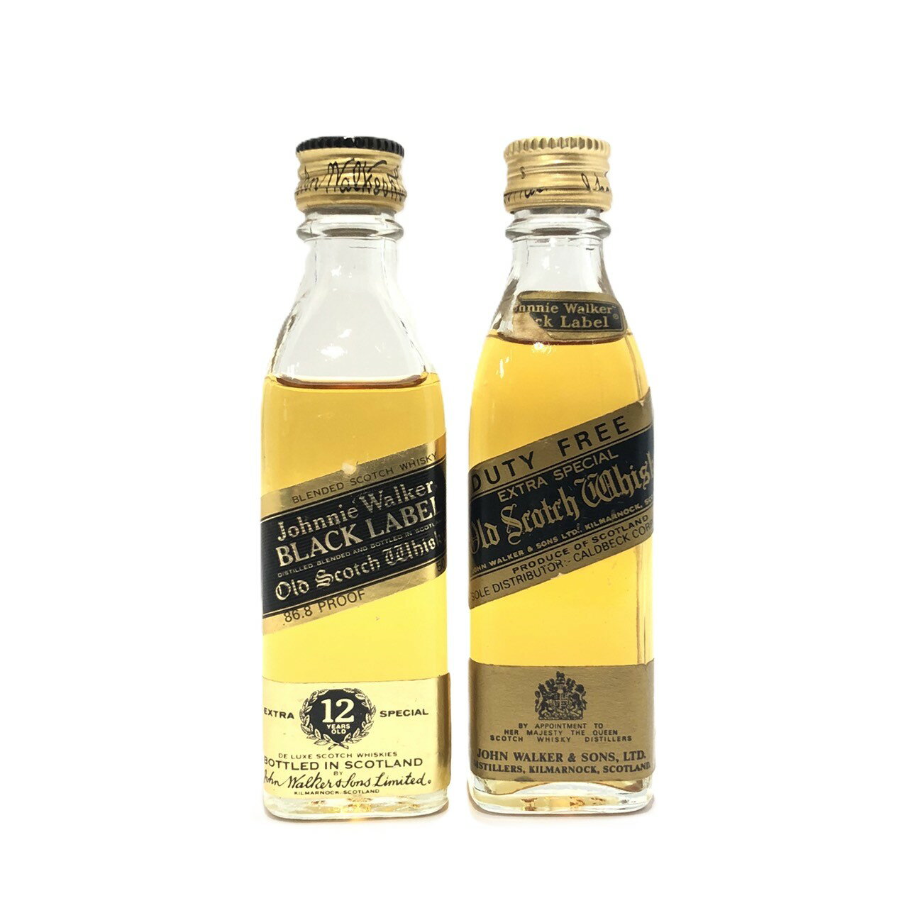 ジョニーウォーカー 12年ミニチュア2本セット黒ラベルエクストラ スペシャルJOHNNIE WALKER'S MINIATURE Set of 212 YEARS OLDBLACK LABELEXTRA SPECIAL50ml /86.8 PROOF(エクストラスペシャルは度数・容量 未表示)