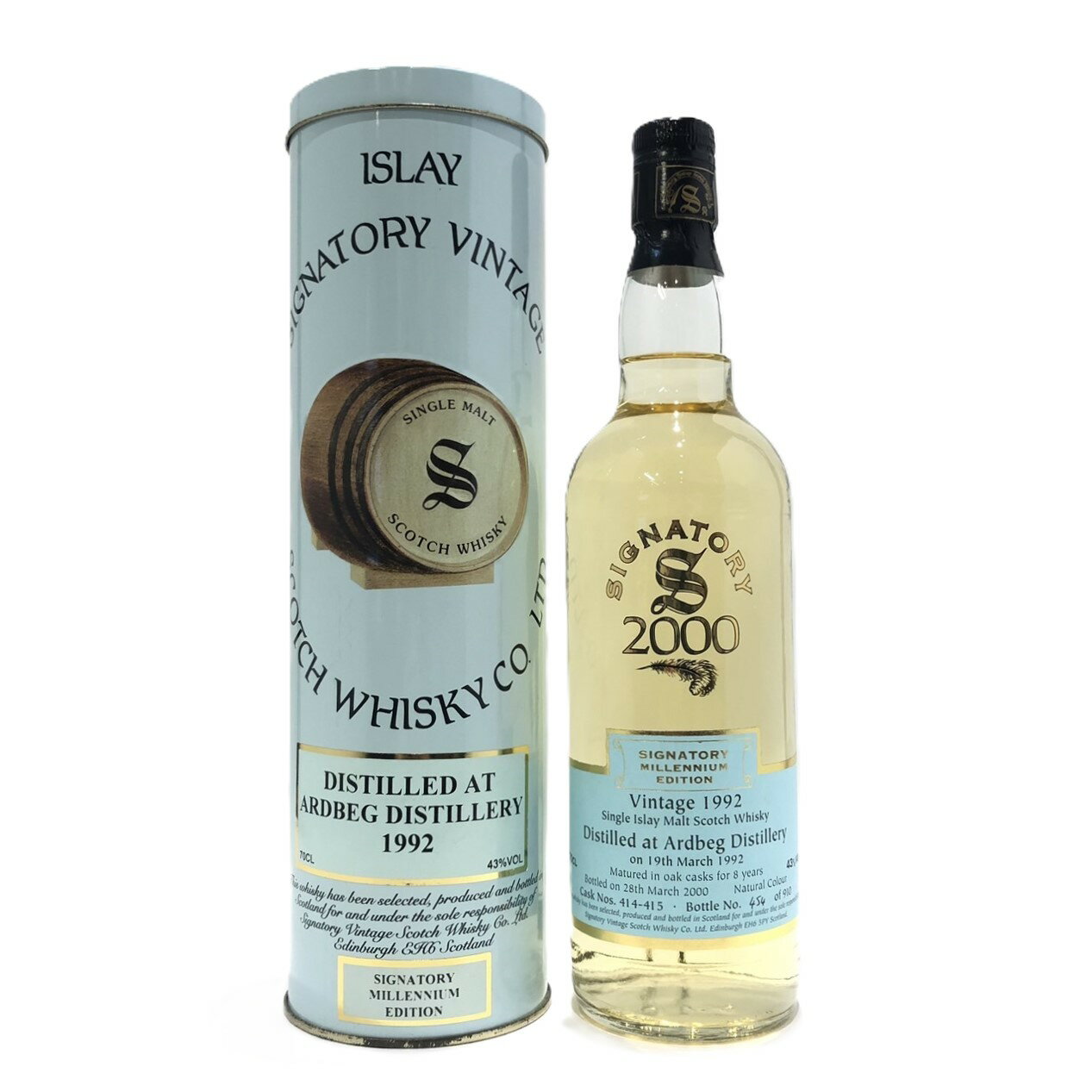 アードベッグ 1992-2000 8年シグナトリー ヴィンテージミレニアム エディションArdbeg 1992-2000 8 Years oldSignatory Vintage MILLENNIUM EDITION43% vol. / 70 cl