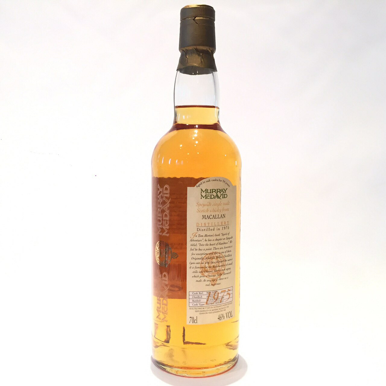 }bJ Macallan Murray McDavid 1975 - 1999 24 Years old 46% VOL / 70cl Refill Sherry Cask matured Cask Cask Ref: MM 25389