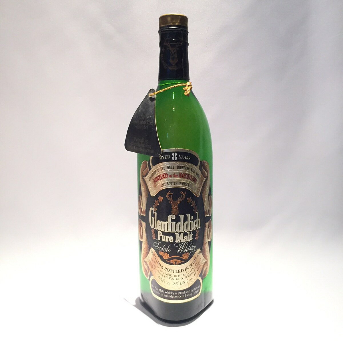 グレンフィディック 8年ピュアモルトGlenfiddichOVER 8 YEARSPure Malt75cl / 26 2/3Fl.ozs / 86°US.Proof-43°