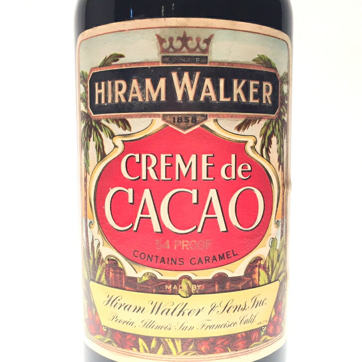 ハイラム ウォーカークレーム ド カカオHIRAM WALKERCREME de CACAO54 PROOF