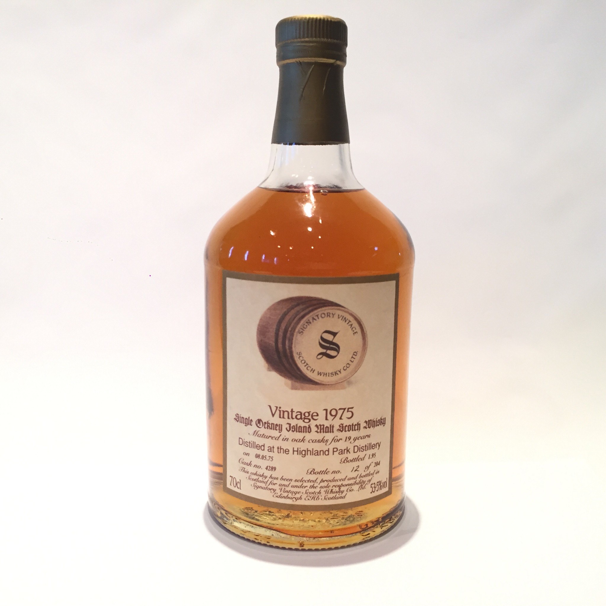 ハイランド パークHighland ParkSignatory Vintage1975 - 199519 Years old53.5% / 700mlCask 4289 / Oak Cask maturedOne of 204