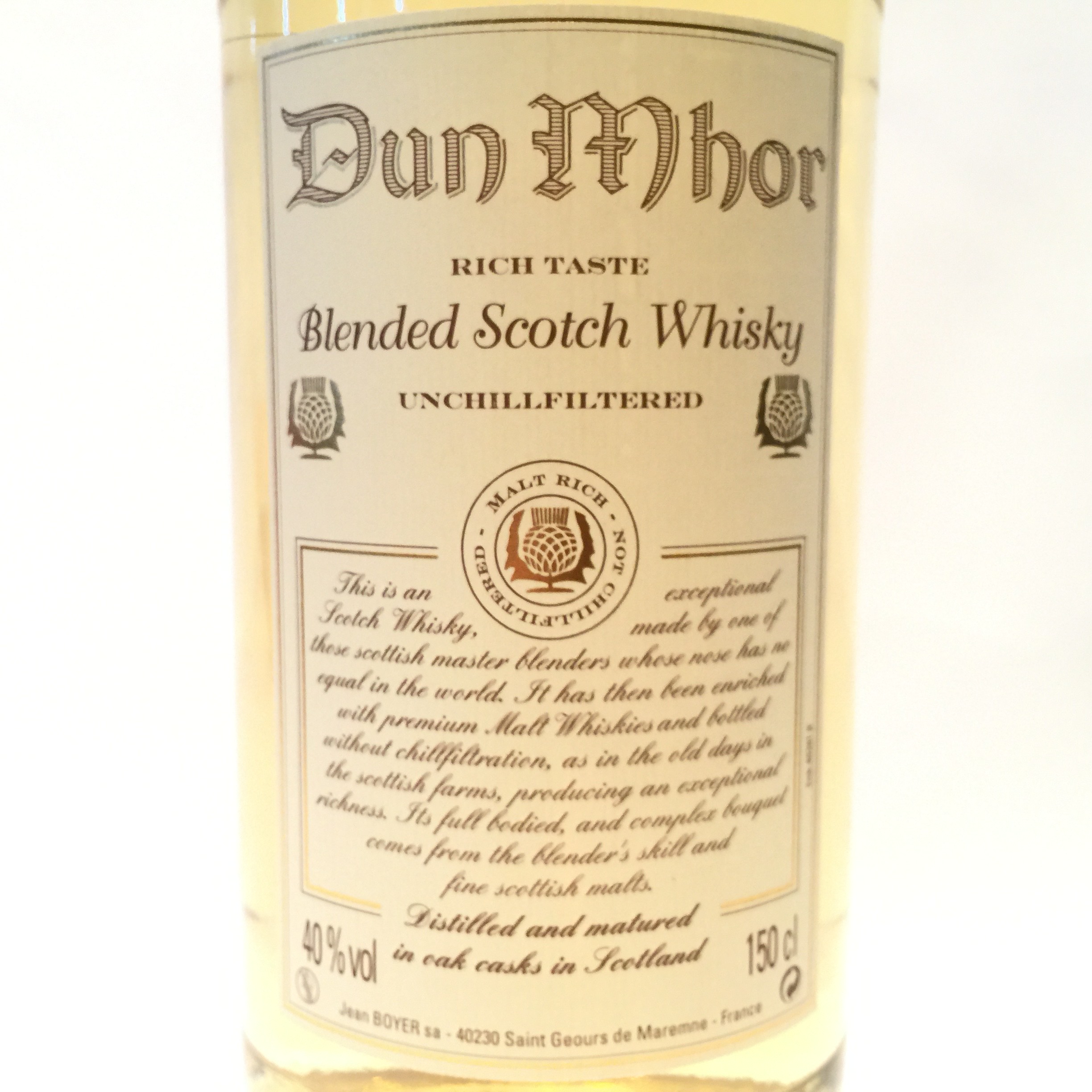 Dun MhorJean BoyerOak Cask matured40 % vol / 150 cl