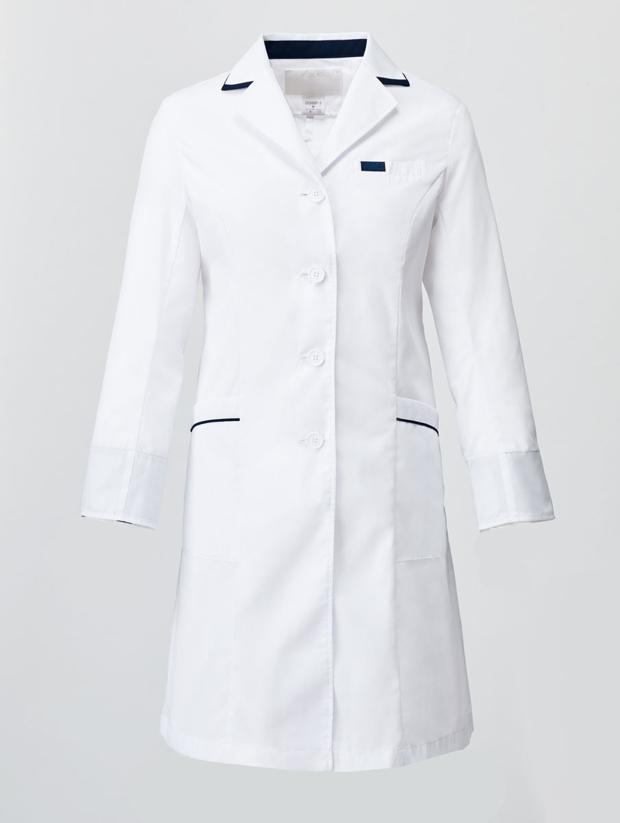 白衣 FOLK 2536SPレディスドクターコート 女性白衣 シングル医療衣