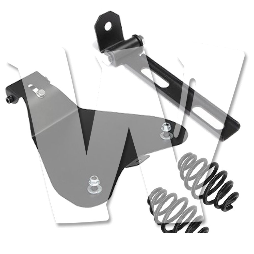 オートバイ ハーレー ソロ シート スプリング ブラケット ベースプレート ヤマハ カワサキ スズキ ボバー .. ブラック 交換用 汎用 カスタム パーツ 部品 LHB-Spring 新品