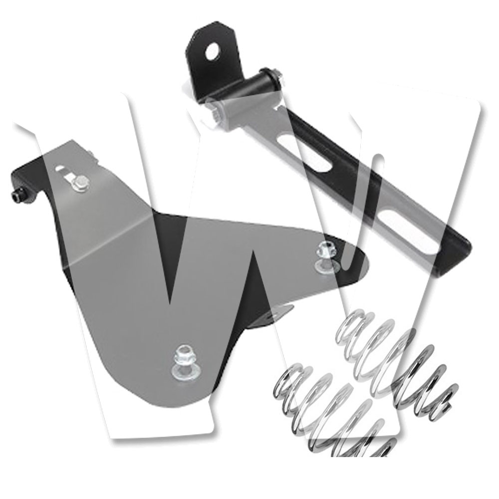 オートバイ ハーレー ソロ シート スプリング ブラケット ベースプレート ヤマハ カワサキ スズキ ボバー .. シルバー 交換用 汎用 カスタム パーツ 部品 LHB-Spring 新品