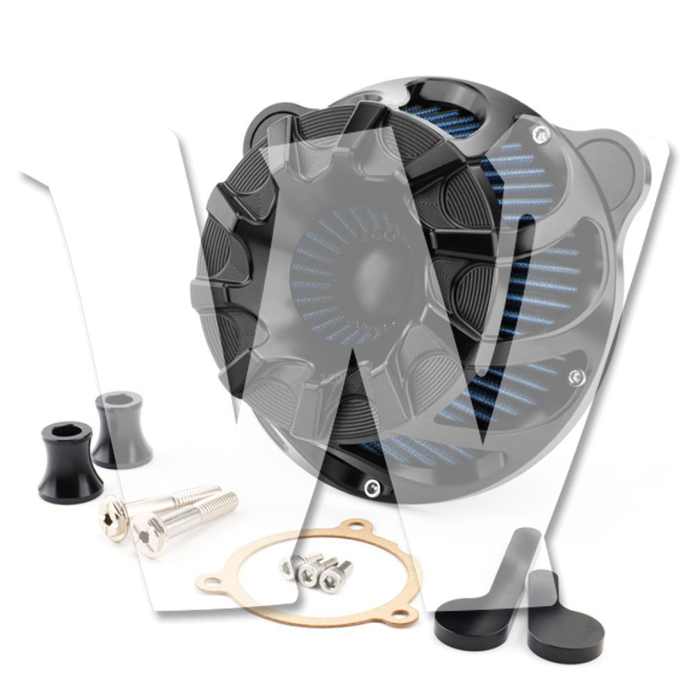 ハーレー ダビッドソン ダイナ/2000-2017 ソフテイル/2000-2015 ツーリング/2000-2007に対応!! エア クリーナー エア フィルター ブラック ブルー オートバイ バイク パーツ 汎用 社外品 CNC 新品