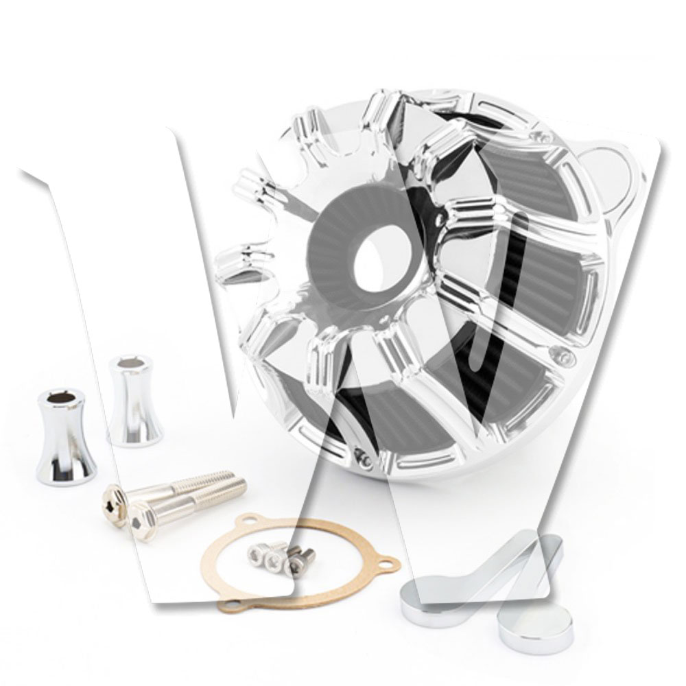 ハーレー ダビッドソン ソフテイル/2018-UP ツーリング/2017-UP Road King・Street Glide ・Electra Glide・Road Glideに対応!! エア クリーナー エア フィルター シルバー ブラック オートバイ バイク CNC パーツ 汎用 社外品 新品