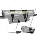 作業灯 LED ワークライト 20インチ 420W 18000LM ホワイト 12V/24V兼用 ライセンスプレートランプ用ブラケット 12V配線キット バーライト 前照灯 投光器 防水 防塵 防震 オートバイ SUV 大型車 トラック ランクル 除雪車 漁船 トラクター 漁業用 農業機械 汎用