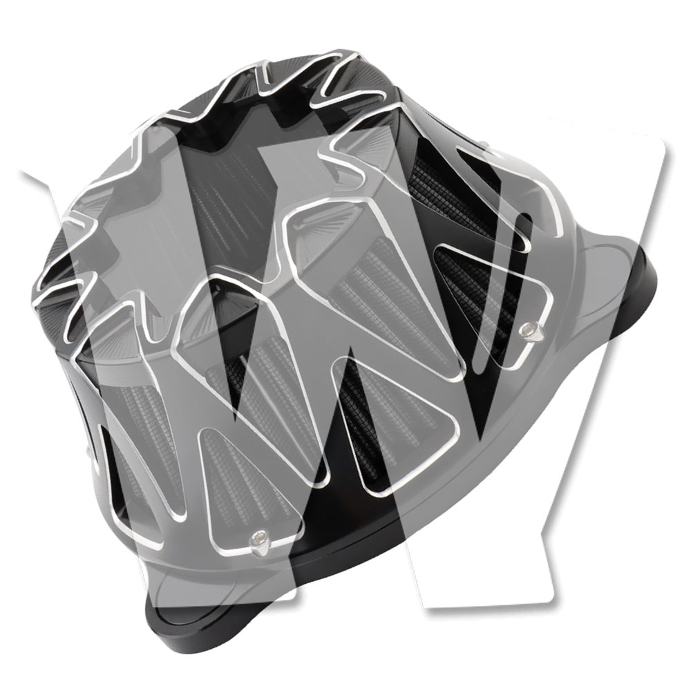 ハーレー ダビッドソン ソフテイル/2018-UP ツーリング/2017-UP Street Glide , Road King , Electra Glide ,Road Glideに対応!! エア クリーナー エア フィルター ブラック/クローム 黒 オートバイ バイク パーツ 汎用 社外品 CNC 新品