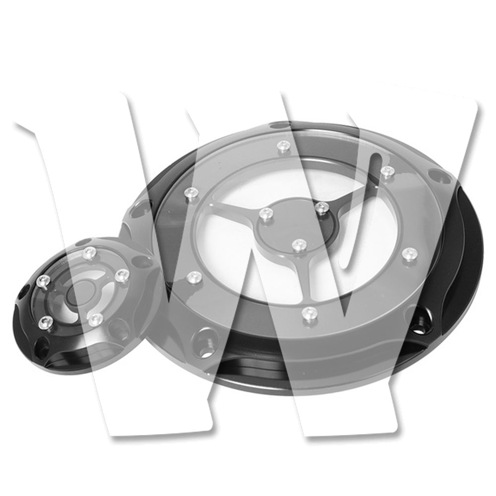 ハーレー ダビッドソン ツーリング ストリート グライド トレイン ナイト ダイナ ソフテイル 1999-2017年式 ダービータイマー タイミング エンジン カバー 5穴 FLHRCI FLHR FLHRS FLHTC FXSTB FXDL..など ブラック CNC ABS 半透明 パーツ カスタム 保護 オートバイ