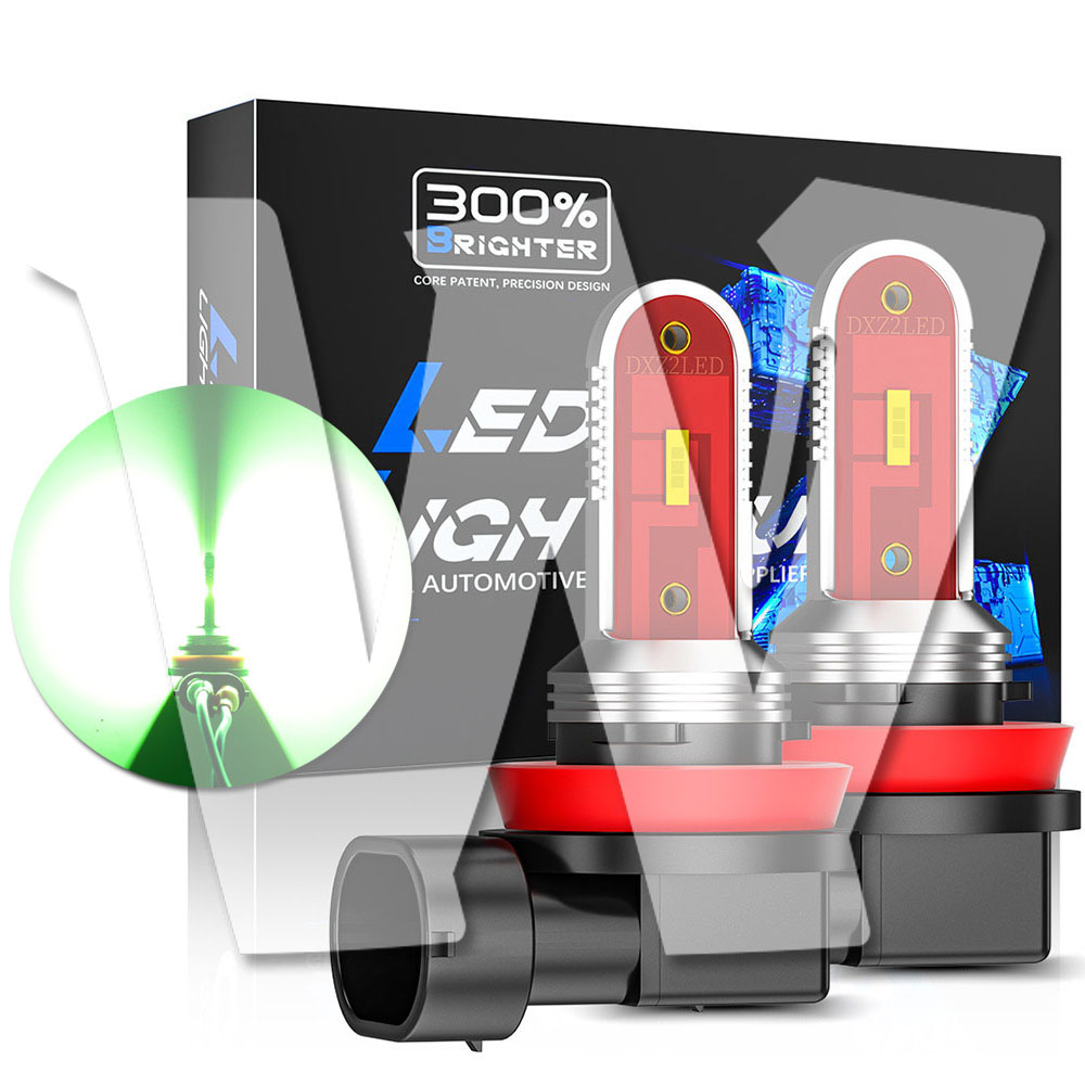 Rakuten - 30W H8/H9/H11/H16兼用タイプ CSPチップ グリーン 3600LM LED化 LED ヘッドライト フォグランプ 高品質 高輝度 IP68 1年保証