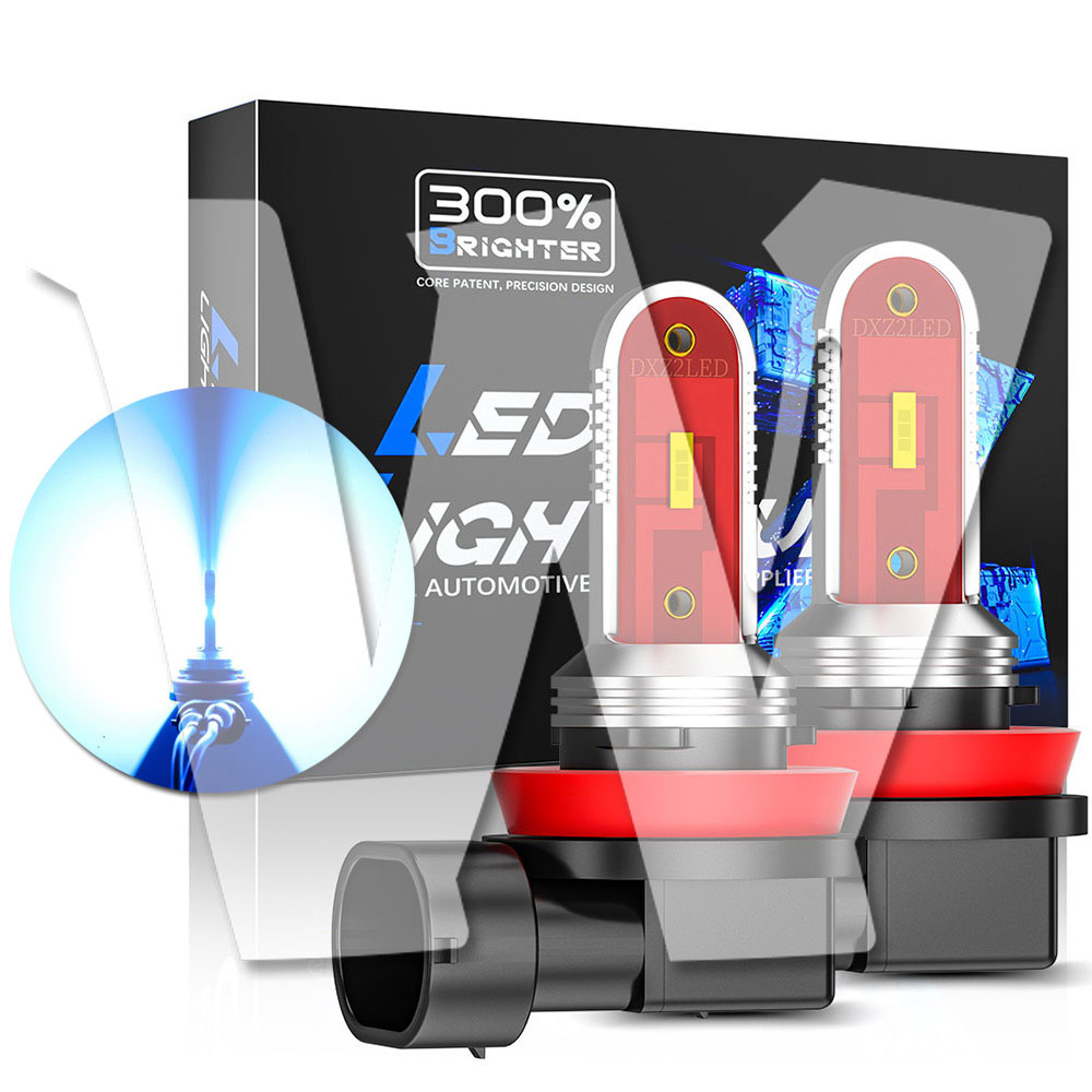 Rakuten - 30W H8/H9/H11/H16兼用タイプ CSPチップ ブルー 3600LM LED化 LED ヘッドライト フォグランプ 高品質 高輝度 IP68 1年保証
