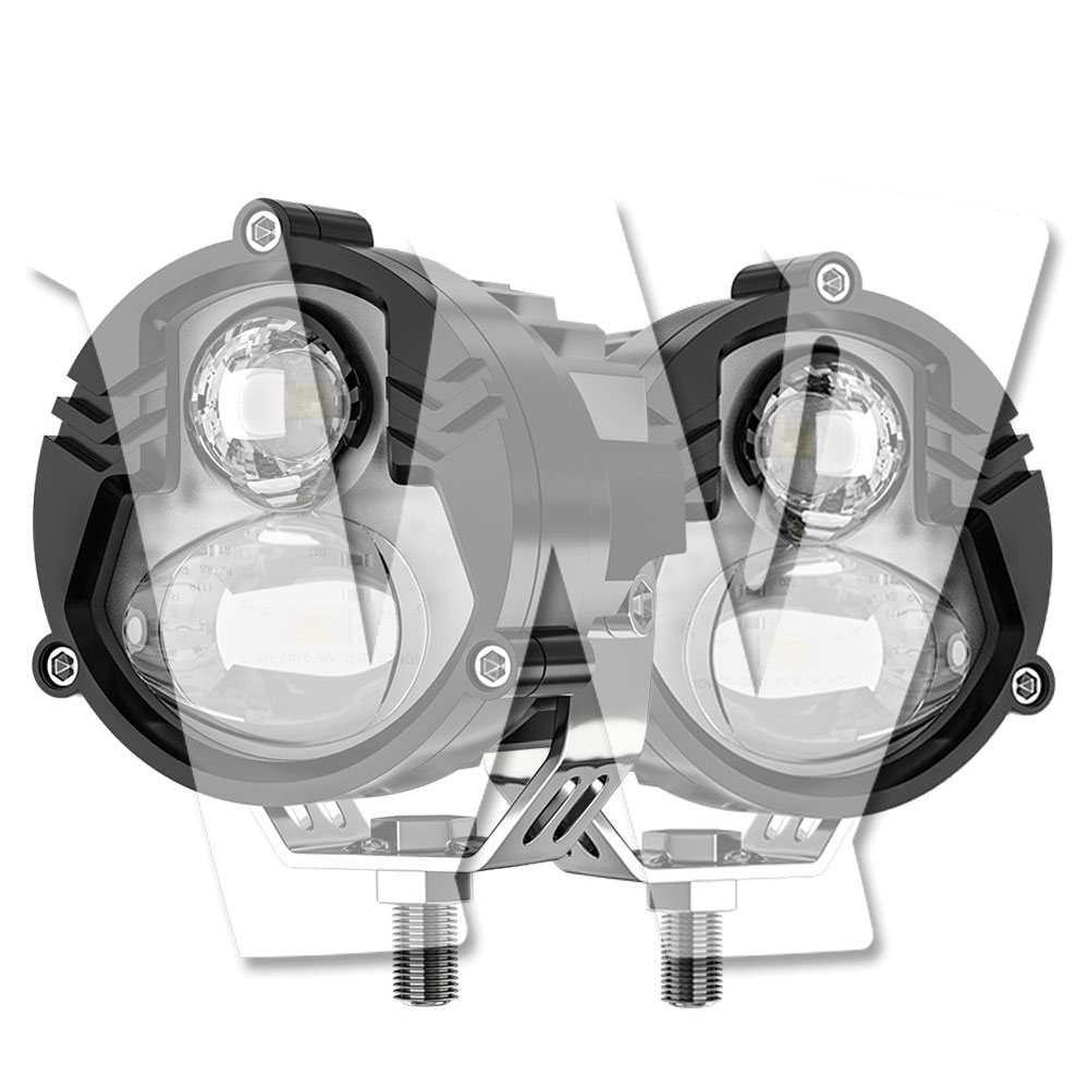 LED スッポトライト ワークライト 作業灯 3モードタイプ 24W ホワイト/イエロー/ホワイト・イエロー同時発光 12V/24V兼用 オートバイ バイク SUV 前照灯 投光器 防水 防塵 防震 大型車 トラック ランクル 除雪車 漁船 トラクター 漁業用 農業機械 建設機械 2個 汎用